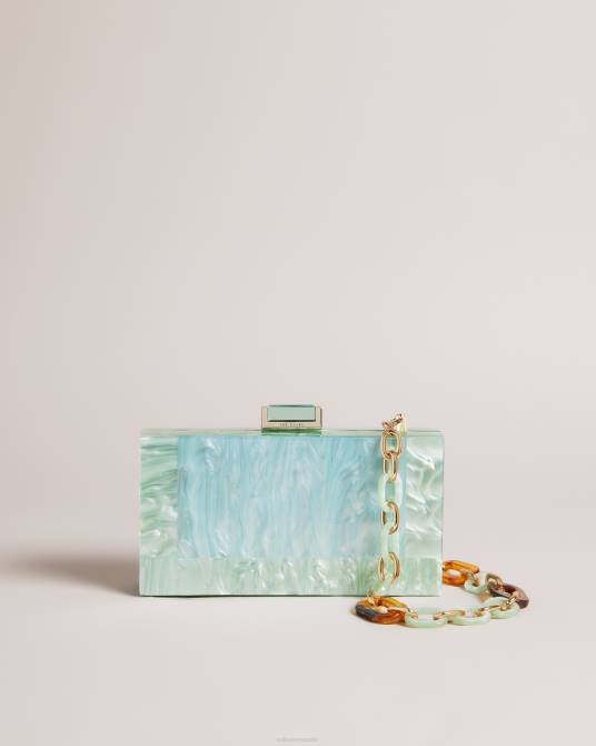 Ted Baker mujer 2ZFP790 bolsas bolso de hombro plassie jaspeado Verde pálido