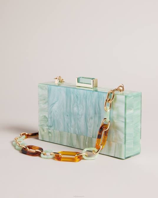 Ted Baker mujer 2ZFP790 bolsas bolso de hombro plassie jaspeado Verde pálido