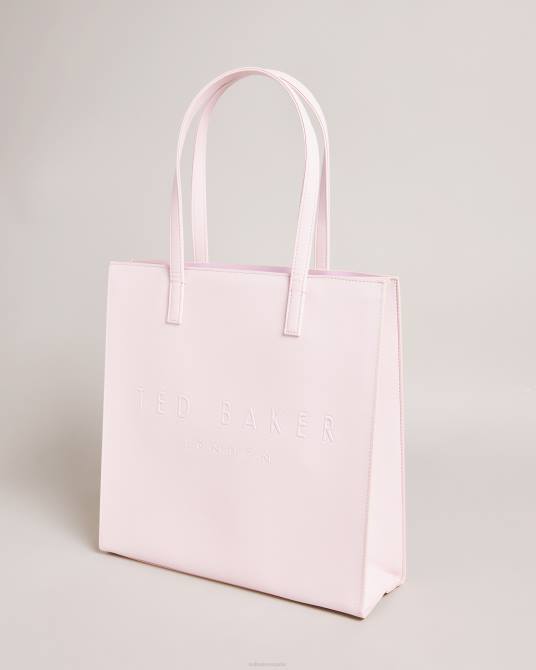 Ted Baker mujer 2ZFP688 bolsas bolso grande con icono de corazón y tachuelas Stedcon Rosa palido