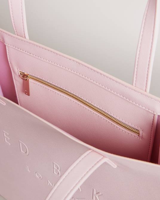 Ted Baker mujer 2ZFP688 bolsas bolso grande con icono de corazón y tachuelas Stedcon Rosa palido