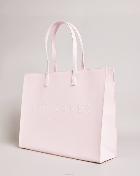 Ted Baker mujer 2ZFP691 bolsas bolso ancho con ícono y tachuelas en forma de corazón Studcon Rosa palido