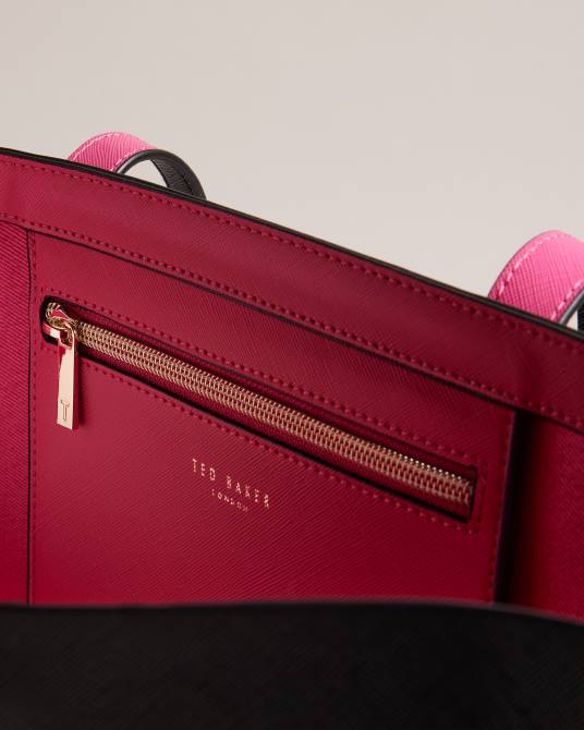 Ted Baker mujer 2ZFP762 bolsas bolso ancho con íconos y estampado artístico Paricon negro