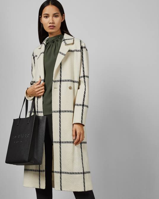 Ted Baker mujer 2ZFP763 bolsas bolso soocon grande con icono rayado en cruz negro