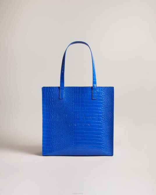 Ted Baker mujer 2ZFP769 bolsas croccon detalle de cocodrilo icono grande azul brillante