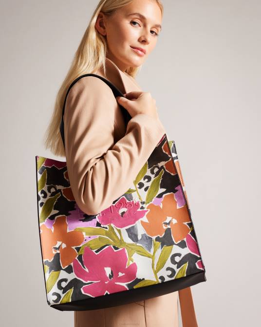Ted Baker mujer 2ZFP772 bolsas bolso Icon grande con estampado Malicon Magnolia rosa