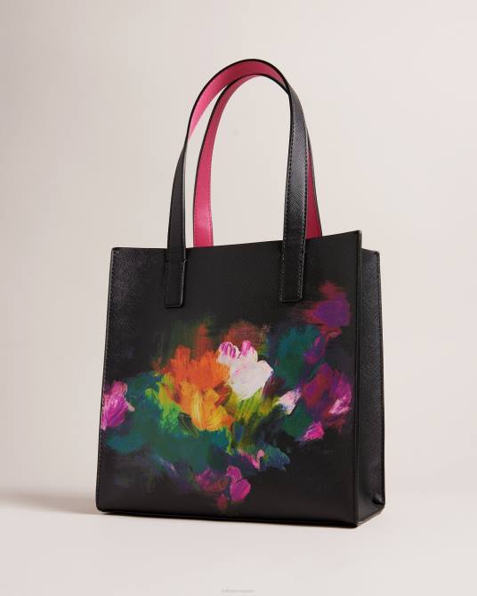 Ted Baker mujer 2ZFP776 bolsas bolso pequeño con íconos y estampado artístico Paticon negro