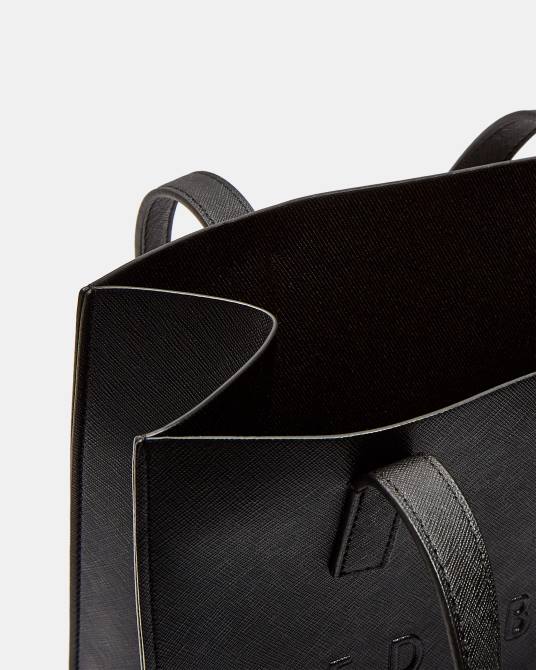 Ted Baker mujer 2ZFP780 bolsas bolso seacon pequeño con icono rayado en cruz negro