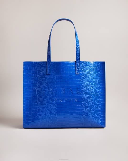 Ted Baker mujer 2ZFP758 bolsas bolso tote allicon con icono de cocodrilo simulado azul brillante