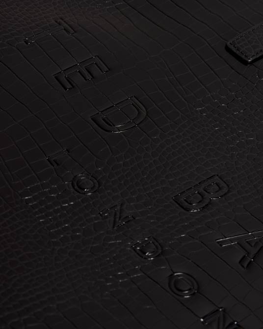 Ted Baker mujer 2ZFP765 bolsas bolso tote allicon con icono de cocodrilo simulado negro