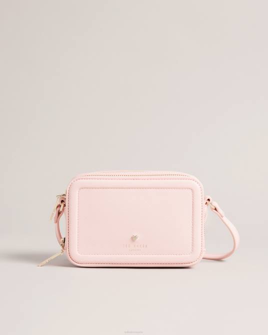 Ted Baker mujer 2ZFP683 bolsas bolso cámara pequeño stinah con apliques en forma de corazón Rosa palido