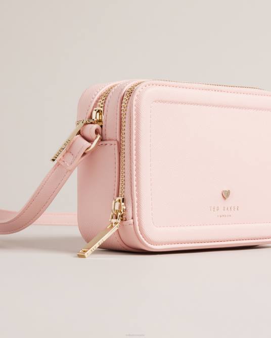 Ted Baker mujer 2ZFP683 bolsas bolso cámara pequeño stinah con apliques en forma de corazón Rosa palido