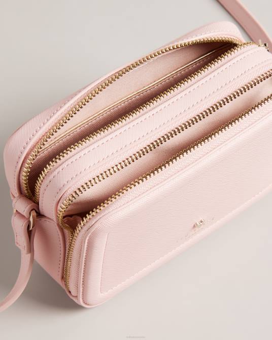 Ted Baker mujer 2ZFP683 bolsas bolso cámara pequeño stinah con apliques en forma de corazón Rosa palido