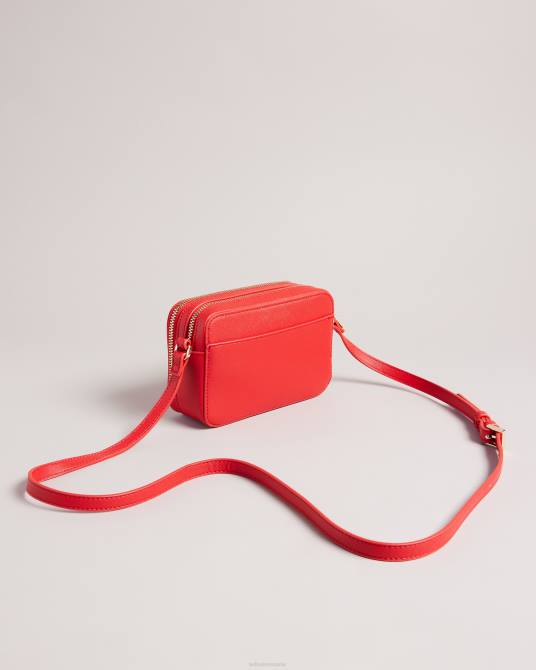 Ted Baker mujer 2ZFP684 bolsas bolso cámara pequeño stinah con apliques en forma de corazón rojo