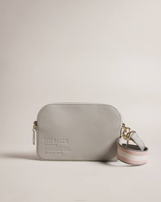 Ted Baker mujer 2ZFP716 bolsas bolso para cámara con correas y logo de dailiah gris claro