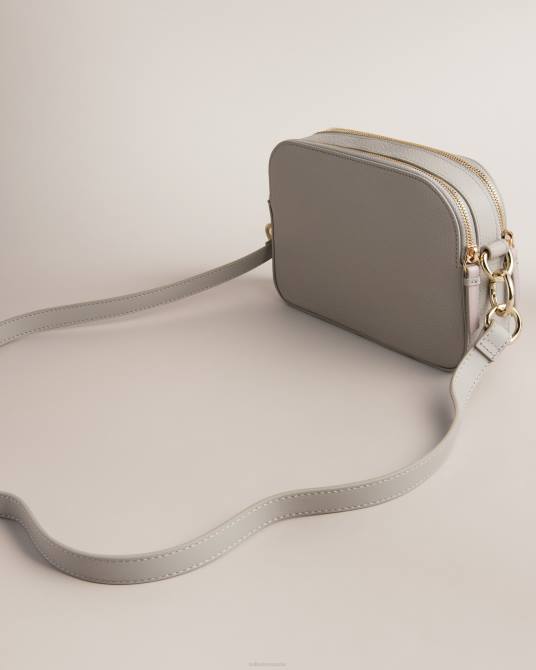 Ted Baker mujer 2ZFP716 bolsas bolso para cámara con correas y logo de dailiah gris claro