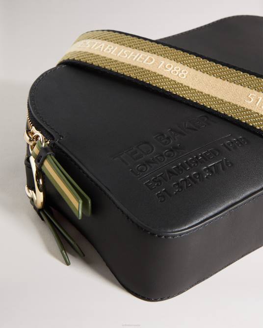 Ted Baker mujer 2ZFP734 bolsas bolso para cámara con correas y logo de Darcelo negro