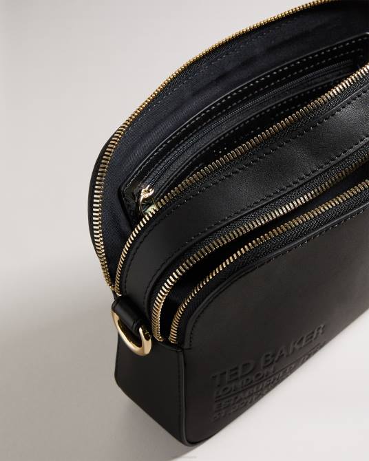 Ted Baker mujer 2ZFP734 bolsas bolso para cámara con correas y logo de Darcelo negro