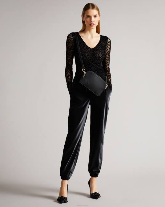 Ted Baker mujer 2ZFP734 bolsas bolso para cámara con correas y logo de Darcelo negro