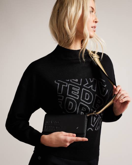 Ted Baker mujer 2ZFP1147 bolsas bandolera kamelya con detalle de cincha negro