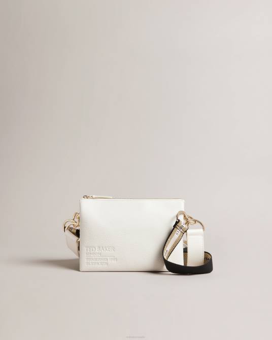 Ted Baker mujer 2ZFP663 bolsas bandolera con cinchas y logo delphia crudo