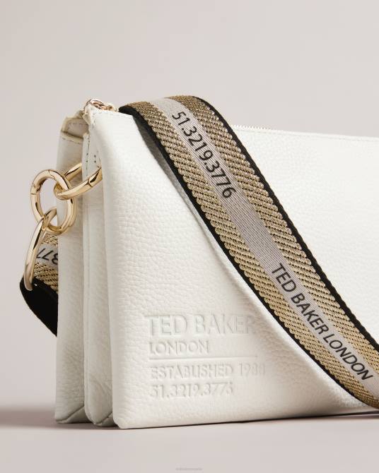 Ted Baker mujer 2ZFP663 bolsas bandolera con cinchas y logo delphia crudo
