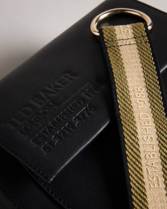 Ted Baker mujer 2ZFP664 bolsas bolsa para cadáveres cruz tipo satchel con correas y logo Darcell negro