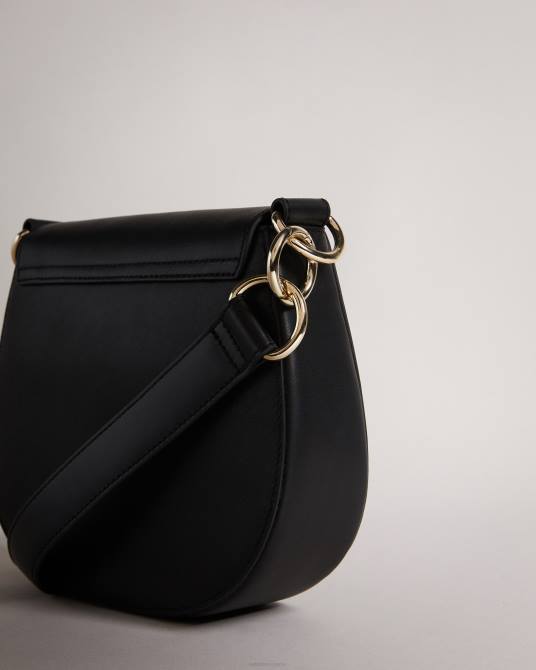 Ted Baker mujer 2ZFP664 bolsas bolsa para cadáveres cruz tipo satchel con correas y logo Darcell negro