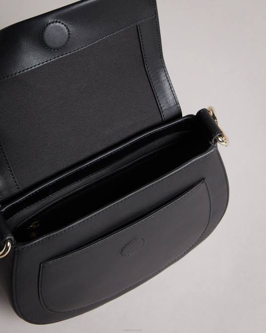 Ted Baker mujer 2ZFP664 bolsas bolsa para cadáveres cruz tipo satchel con correas y logo Darcell negro