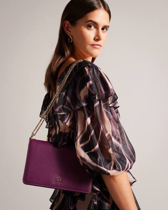 Ted Baker mujer 2ZFP674 bolsas bandolera jorjey con ojales y flores sangre de buey