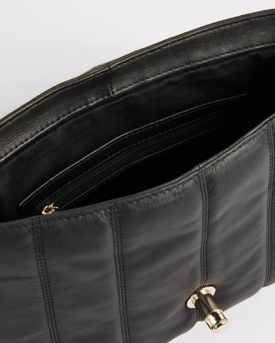 Ted Baker mujer 2ZFP699 bolsas bolso bandolera ayahlin acolchado de piel negro