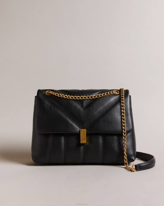 Ted Baker mujer 2ZFP700 bolsas bandolera acolchada ayasie de piel negro