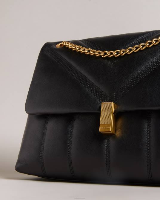 Ted Baker mujer 2ZFP700 bolsas bandolera acolchada ayasie de piel negro