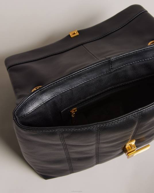 Ted Baker mujer 2ZFP700 bolsas bandolera acolchada ayasie de piel negro