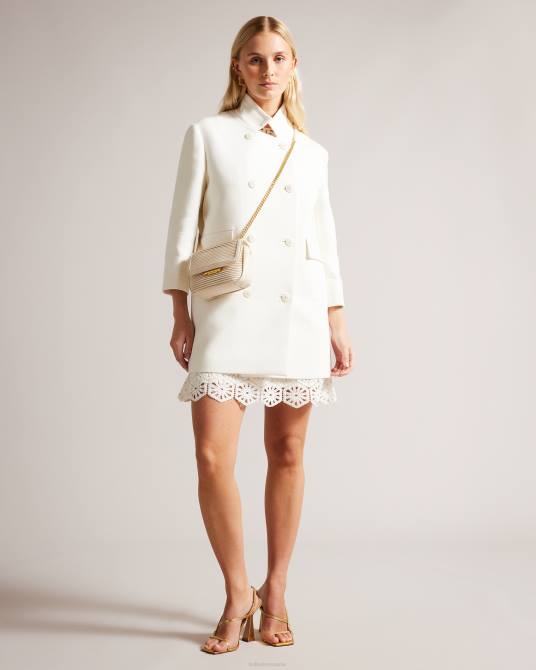 Ted Baker mujer 2ZFP702 bolsas bandolera plisada pyalily Marfil