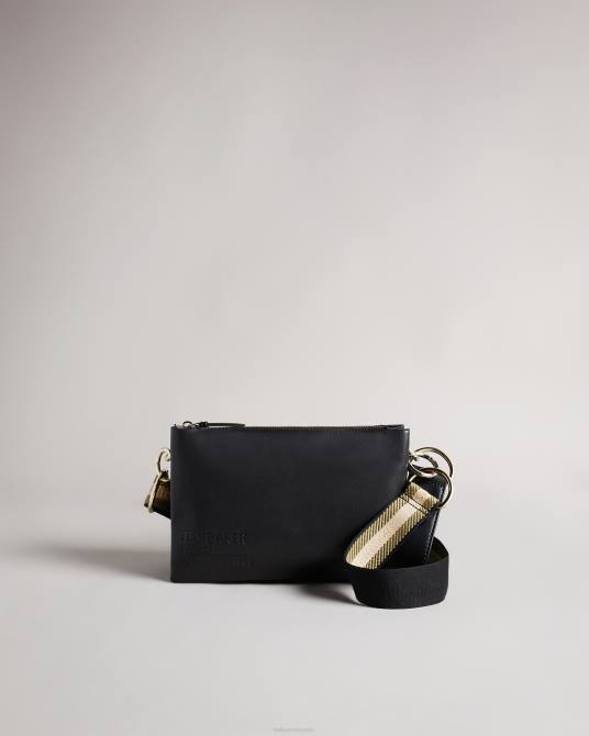 Ted Baker mujer 2ZFP703 bolsas bandolera con cinchas y la marca darceyy negro
