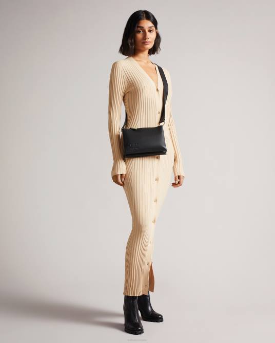 Ted Baker mujer 2ZFP703 bolsas bandolera con cinchas y la marca darceyy negro