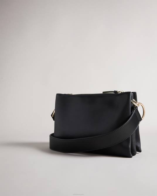 Ted Baker mujer 2ZFP703 bolsas bandolera con cinchas y la marca darceyy negro