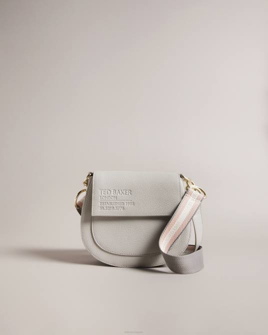 Ted Baker mujer 2ZFP705 bolsas bolso bandolera con cintas y logo daliai gris claro