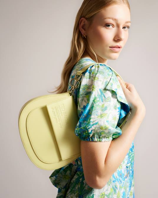 Ted Baker mujer 2ZFP706 bolsas bolsa para cadáveres cruz tipo satchel con correas y logo Darcell Verde pálido