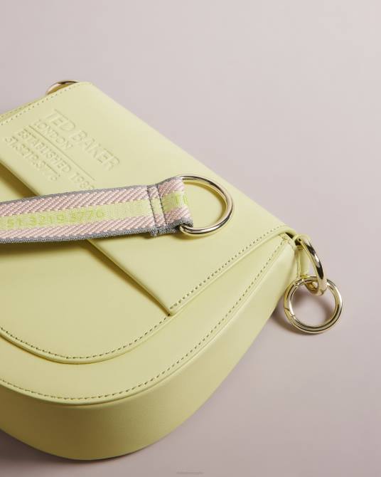 Ted Baker mujer 2ZFP706 bolsas bolsa para cadáveres cruz tipo satchel con correas y logo Darcell Verde pálido