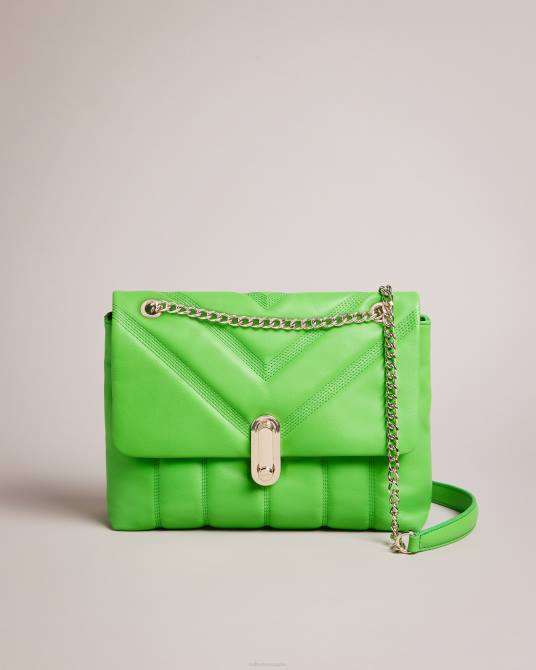 Ted Baker mujer 2ZFP707 bolsas bolso bandolera ayahlin acolchado de piel verde