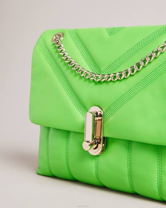 Ted Baker mujer 2ZFP707 bolsas bolso bandolera ayahlin acolchado de piel verde