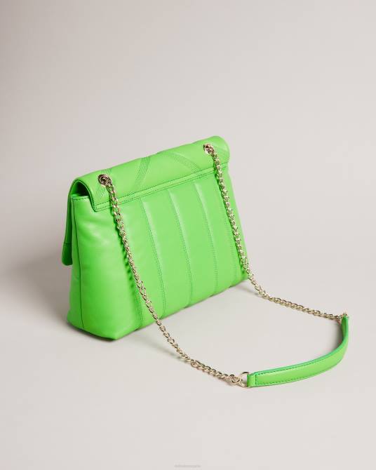 Ted Baker mujer 2ZFP707 bolsas bolso bandolera ayahlin acolchado de piel verde