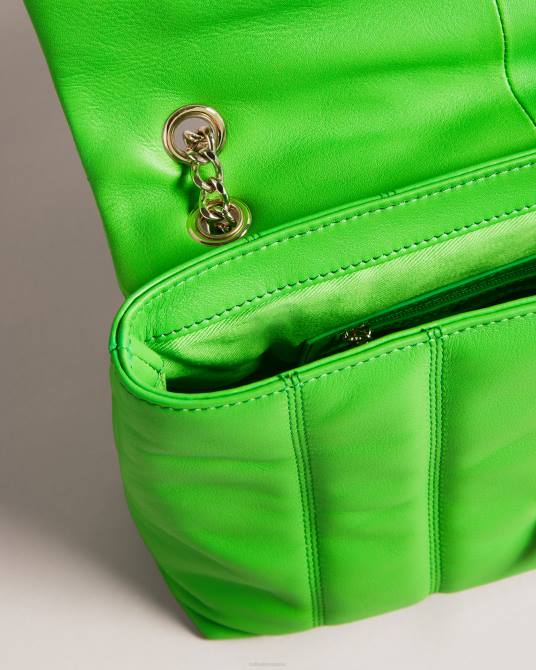 Ted Baker mujer 2ZFP707 bolsas bolso bandolera ayahlin acolchado de piel verde