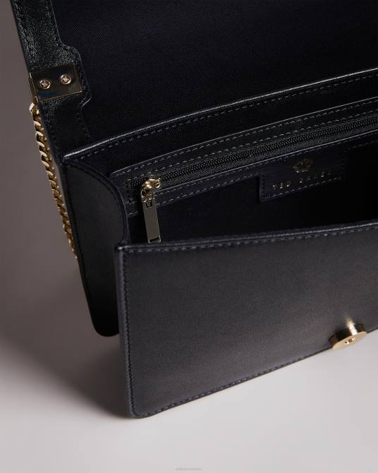 Ted Baker mujer 2ZFP709 bolsas bandolera jorjey con ojales y flores negro