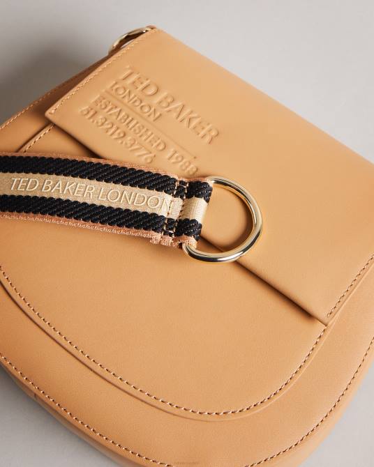 Ted Baker mujer 2ZFP710 bolsas bolsa para cadáveres cruz tipo satchel con correas y logo Darcell camello