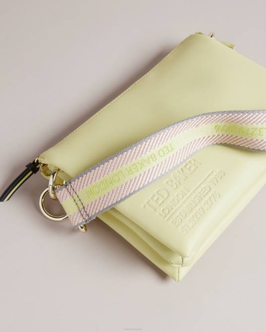 Ted Baker mujer 2ZFP711 bolsas bandolera con cinchas y la marca darceyy Verde pálido