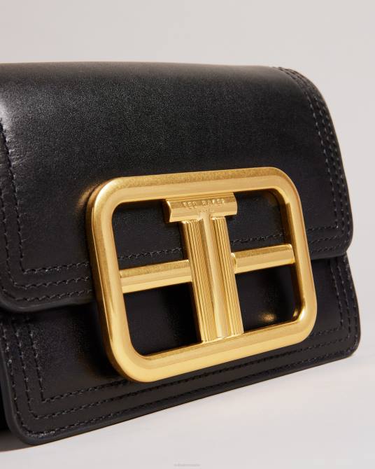 Ted Baker mujer 2ZFP714 bolsas bolso bandolera tikisha llamativo con herrajes negro