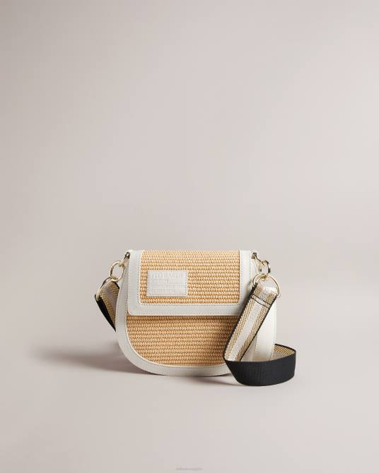 Ted Baker mujer 2ZFP718 bolsas bandolera staceli de rafia blanco