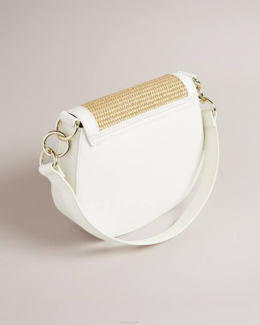 Ted Baker mujer 2ZFP718 bolsas bandolera staceli de rafia blanco